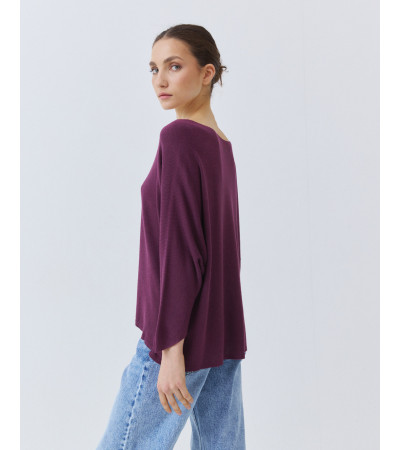 JERSEY DE PUNTO CON CUELLO PICO Y SILUETA HOLGADA | MULAYA