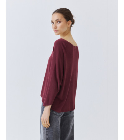 JERSEY DE PUNTO CON CUELLO PICO Y SILUETA HOLGADA | MULAYA