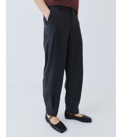 Pantalón Cropped Cintura Elástica Pinzas | MULAYA