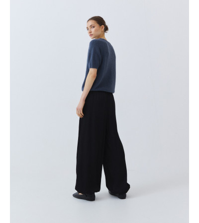 Pantalón Bombacho Satén de Tiro Alto | MULAYA