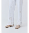 PANTALÓN BAJO BORDADO CALADO PIERNA ANCHA | MULAYA