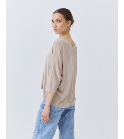 JERSEY DE PUNTO CON CUELLO PICO Y SILUETA HOLGADA | MULAYA