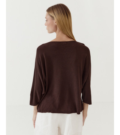 JERSEY DE PUNTO CON CUELLO PICO Y SILUETA HOLGADA | MULAYA