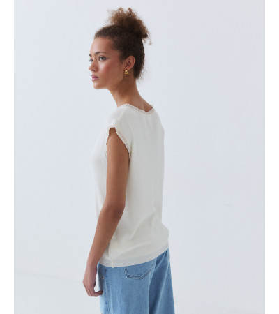 TOP PUNTO CON TERMINACIONES DE ENCAJE | MULAYA