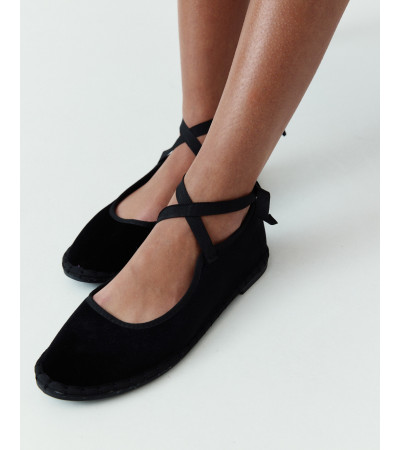 BAILARINAS TERCIOPELO LAZO SUPERIOR Y SUELA GOMA | MULAYA