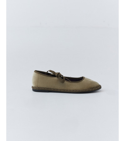 BAILARINAS TERCIOPELO LAZO SUPERIOR Y SUELA GOMA | MULAYA