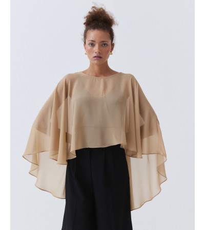 CAPA SEMITRANSPARENTE CON CAÍDA ASIMÉTRICA | MULAYA