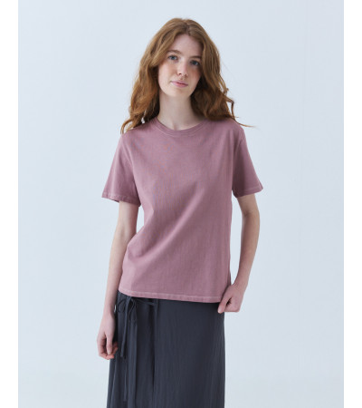 CAMISETA ALGODÓN CUELLO REDONDO MANGA CORTA | MULAYA