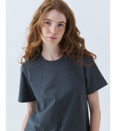 CAMISETA MANGA CORTA DE ALGODÓN CON CUELLO REDONDO | MULAYA