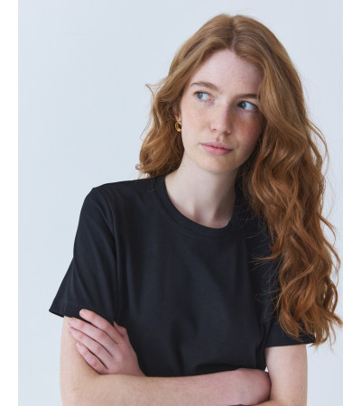 CAMISETA MANGA CORTA DE ALGODÓN CON CUELLO REDONDO | MULAYA