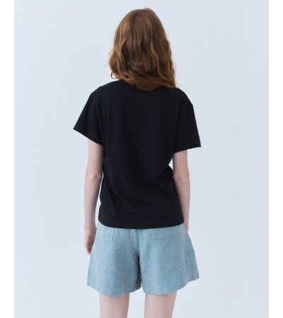 CAMISETA DE MANGA CORTA CON CUELLO PICO | MULAYA