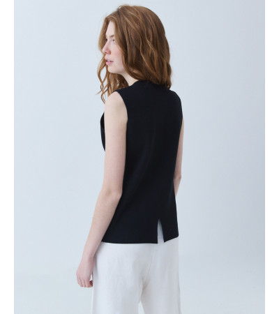 Chaleco de Punto con Botones Dorados | MULAYA