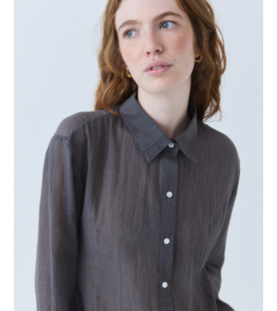 CAMISA SEMITRANSPARENTE DE CORTE CLÁSICO | MULAYA