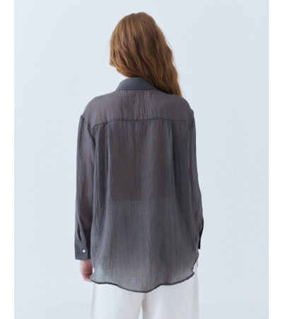 CAMISA SEMITRANSPARENTE DE CORTE CLÁSICO | MULAYA