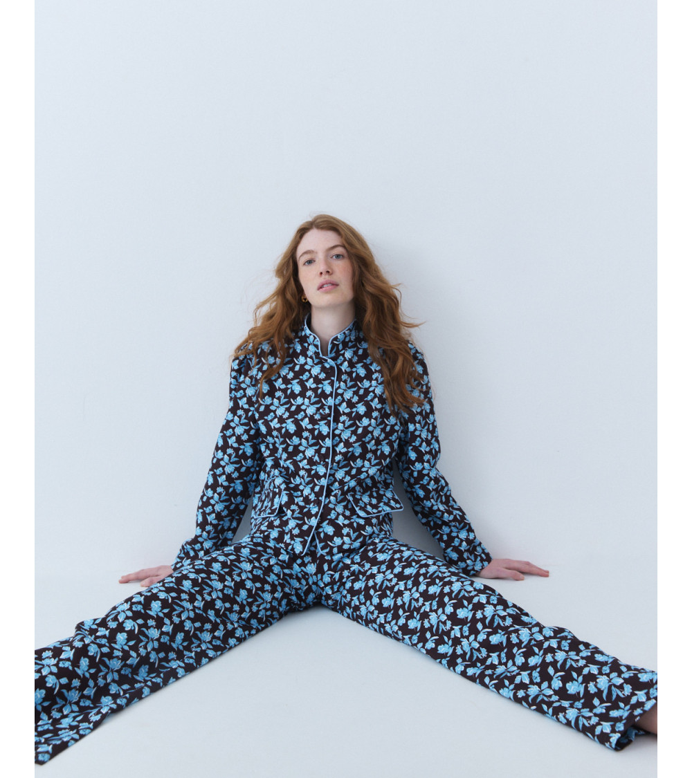 PANTALÓN RECTO ESTAMPADO FLORES | MULAYA