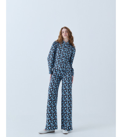 PANTALÓN RECTO ESTAMPADO FLORES | MULAYA