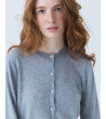 CÁRDIGAN DE PUNTO BÁSICO CON CUELLO REDONDO | MULAYA