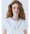 CAMISETA CROP ESTRELLA TACHAS ALGODÓN | MULAYA