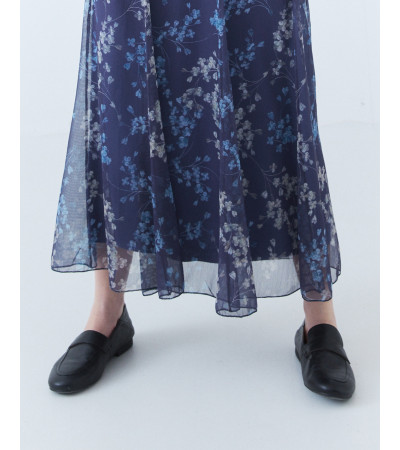 FALDA MIDI ESTAMPADA CON FORRO Y CINTURA ELÁSTICA | MULAYA