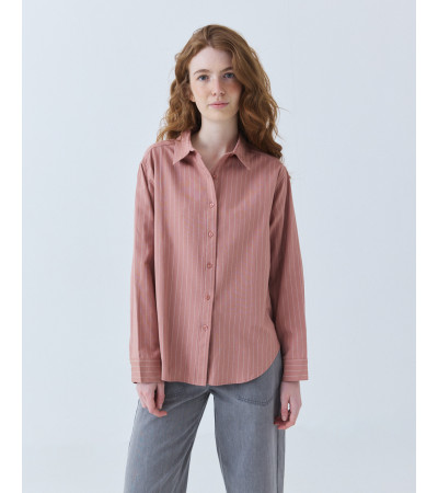 CAMISA DE RAYAS REGULAR FIT CON CUELLO SOLAPA | MULAYA