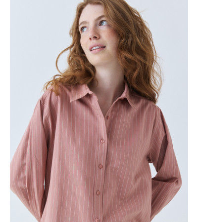 CAMISA DE RAYAS REGULAR FIT CON CUELLO SOLAPA | MULAYA