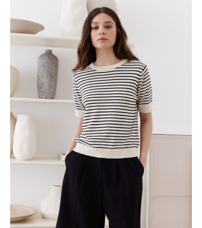 TOP DE PUNTO CUELLO RENDONDO RAYAS | MULAYA