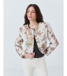 Chaqueta Flores Lurex con Cuello Redondo | MULAYA