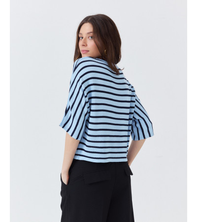 JERSEY DE PUNTO CON RAYAS Y MANGA MURCIÉLAGO | MULAYA