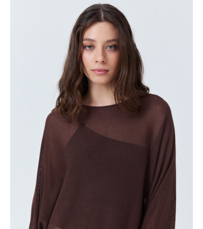 JERSEY DE PUNTO FINO CON MANGA MURCIÉLAGO | MULAYA