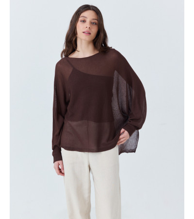 JERSEY DE PUNTO FINO CON MANGA MURCIÉLAGO | MULAYA