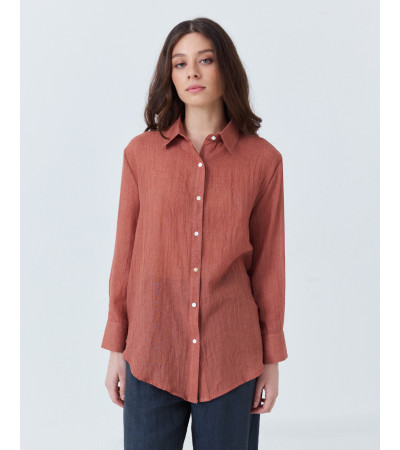 CAMISA SEMITRANSPARENTE DE CORTE CLÁSICO | MULAYA