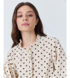 CAMISA DE ALGODÓN CON LUNARES Y DETALLE DE VOLANTES | MULAYA