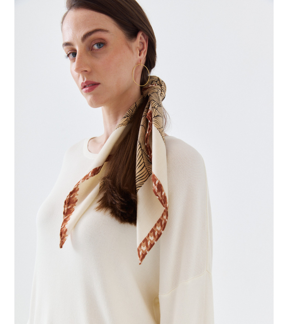 JERSEY DE PUNTO CON CUELLO REDONDO Y MANGA FRANCESA | MULAYA