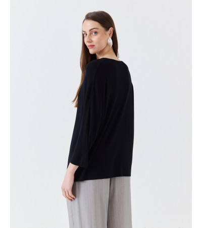 JERSEY DE PUNTO CON CUELLO REDONDO Y MANGA FRANCESA | MULAYA