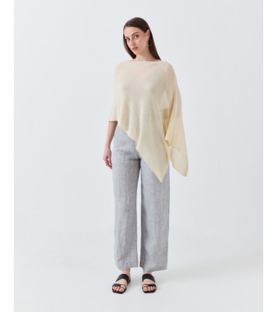 CAPA DE PUNTO FINO ASIMÉTRICA CUELLO REDONDO | MULAYA