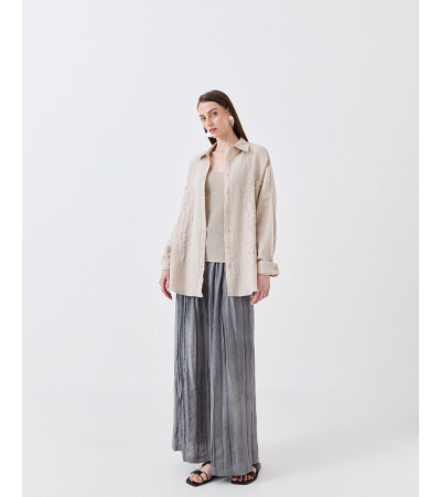 CAMISA DE FLORES BORDADA CON CANUTILLOS | MULAYA