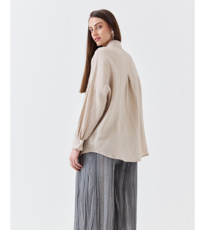 CAMISA DE FLORES BORDADA CON CANUTILLOS | MULAYA