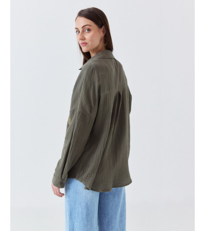 CAMISA DE FLORES BORDADAS CON CANUTILLOS Y LENTEJUELAS | MULAYA