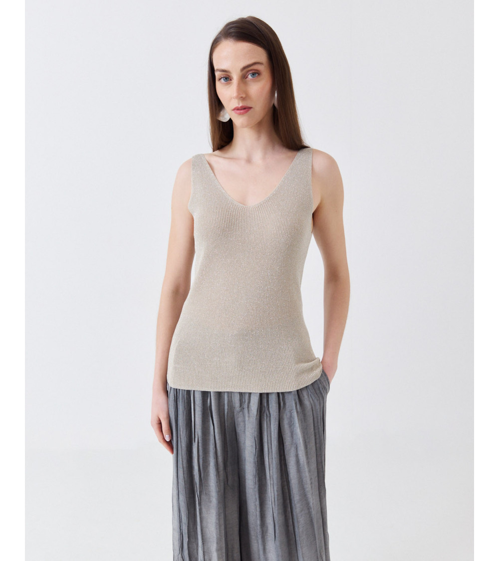 TOP TIRANTES PUNTO METALIZADO | MULAYA