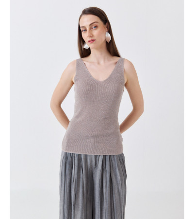 TOP TIRANTES PUNTO METALIZADO | MULAYA