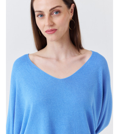 JERSEY DE PUNTO HOLGADO CON CUELLO EN PICO | MULAYA