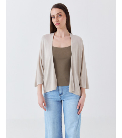 KIMONO CORTO DE PUNTO CON MANGA MURCIÉLAGO | MULAYA