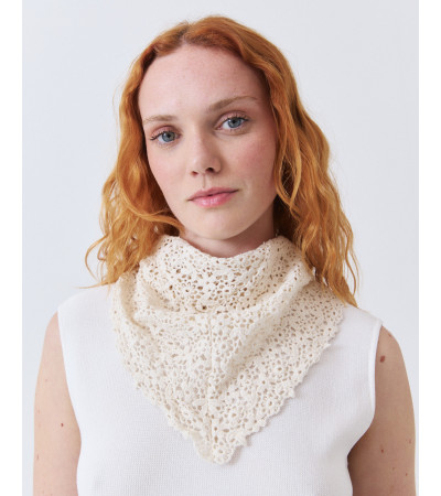 PAÑUELO TRIANGULAR DE ENCAJE DE ALGODÓN | MULAYA