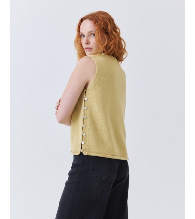 Chaleco de Punto con Botones Laterales | MULAYA