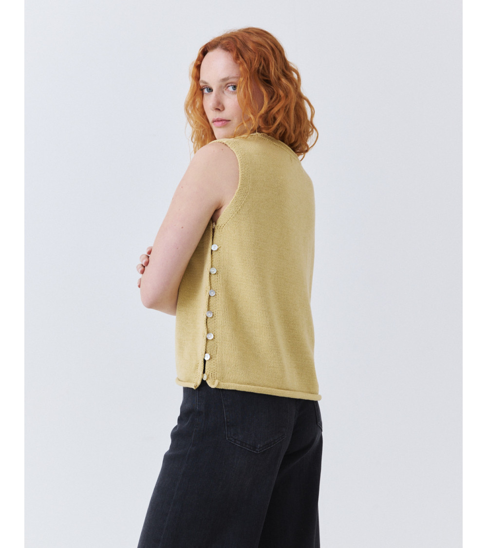 Chaleco de Punto con Botones Laterales | MULAYA