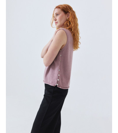 Chaleco de Punto con Botones Laterales | MULAYA