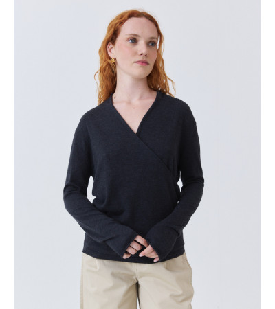 Jersey de Punto Cruzado con Escote en V | MULAYA