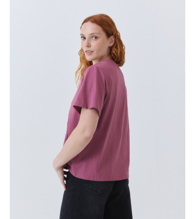 CAMISETA DE ALGODÓN CON FLOR BORDADA | MULAYA