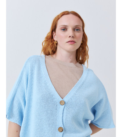 JERSEY MANGA CORTA MURCIÉLAGO CON CUELLO V | MULAYA