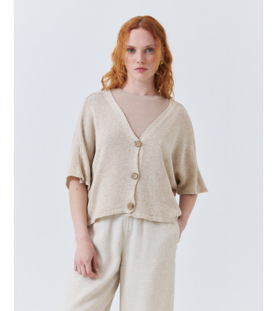 JERSEY MANGA CORTA MURCIÉLAGO CON CUELLO V | MULAYA